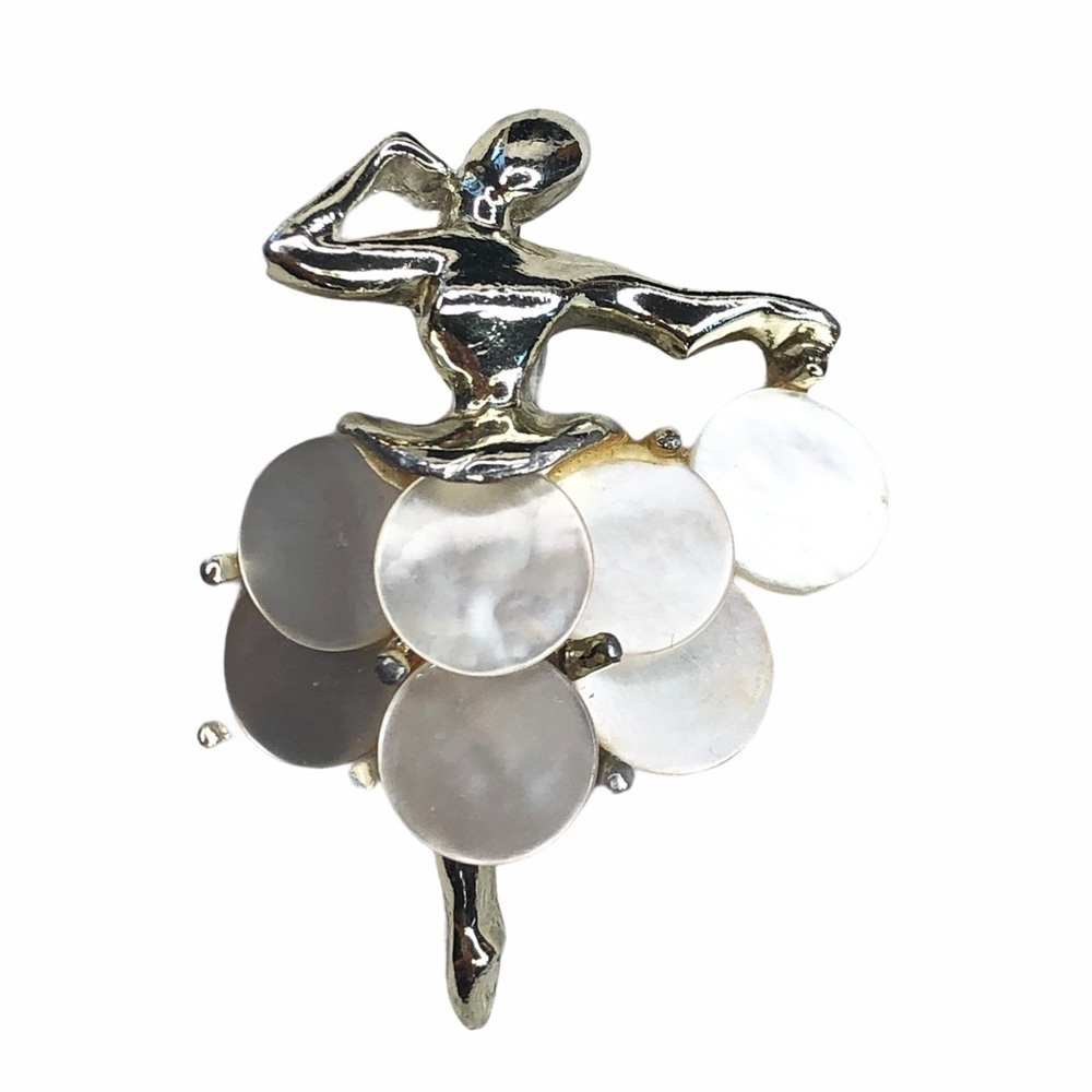 Vintage Mother of Pearl Ballet Dancer Pin